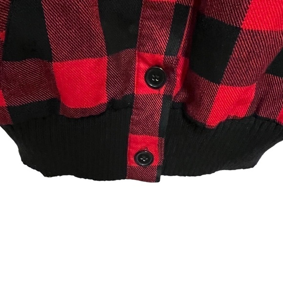 Torrid Buffalo Plaid Sweater Jacket, Cinched Waist, Size 3 - Picture 9 of 14